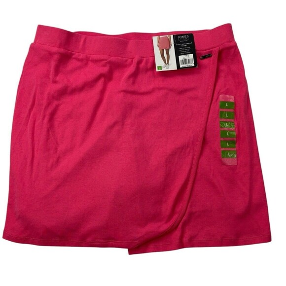NEW Jones New York The Faux Wrap Skort Women L Large Pink Workout Elastic‎ Skirt - Picture 11 of 16